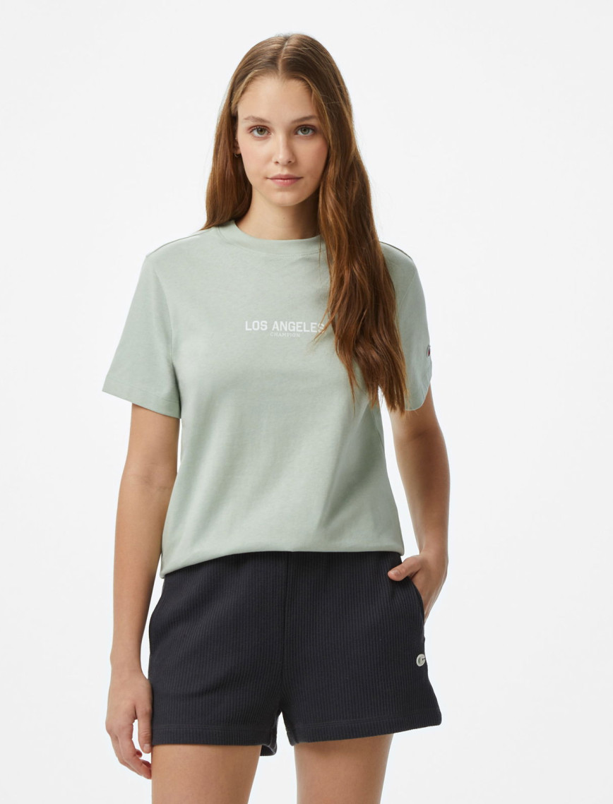 Champion Icons SS Kadın Yeşil T-Shirt Champion Icons SS Kadın Yeşil T-Shirt