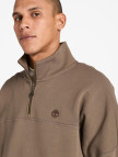 Timberland Erkek Kahverengi Çeyrek Fermuarlı Sweatshirt Timberland Erkek Kahverengi Çeyrek Fermuarlı Sweatshirt