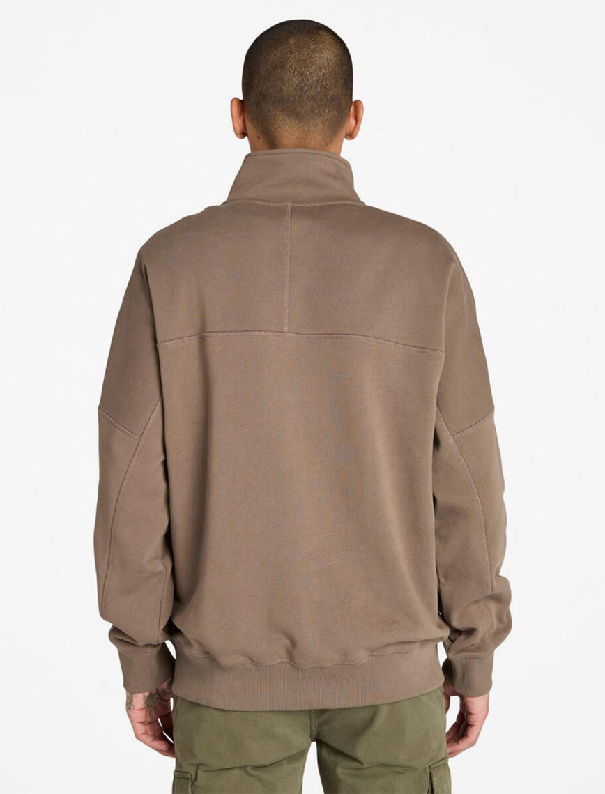 Timberland Erkek Kahverengi Çeyrek Fermuarlı Sweatshirt Timberland Erkek Kahverengi Çeyrek Fermuarlı Sweatshirt