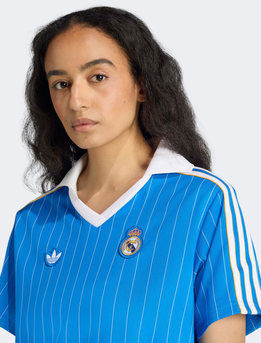 adidas Real Madrid Terrace Icons Kadın Mavi Elbise adidas Real Madrid Terrace Icons Kadın Mavi Elbise