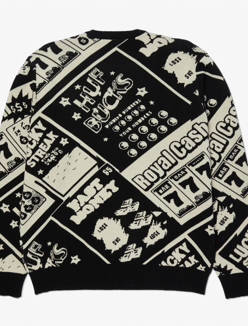 Huf Lucky Crewneck Erkek Siyah Sweatshirt Huf Lucky Crewneck Erkek Siyah Sweatshirt