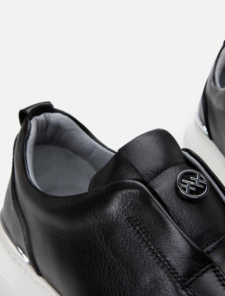 Erkek Deri Siyah Ultra Hafif Tabanlı Comfort Spor Ayakkabı Erkek Deri Siyah Ultra Hafif Tabanlı Comfort Spor Ayakkabı