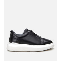 Erkek Deri Siyah Ultra Hafif Tabanlı Comfort Spor Ayakkabı Erkek Deri Siyah Ultra Hafif Tabanlı Comfort Spor Ayakkabı