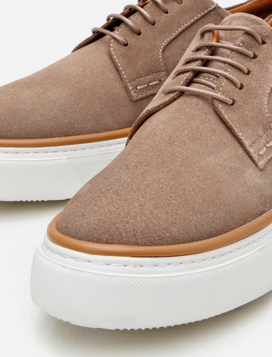 Erkek Süet Deri Bej Hafif Tabanlı Günlük Ayakkabı