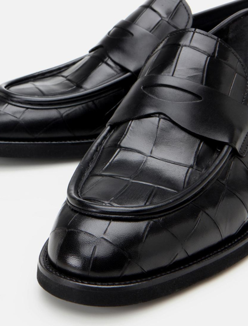 Erkek Deri Siyah Hafif Tabanlı Klasik Loafer