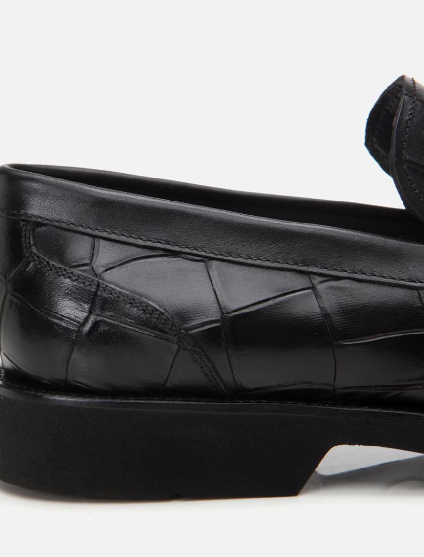 Erkek Deri Siyah Hafif Tabanlı Klasik Loafer