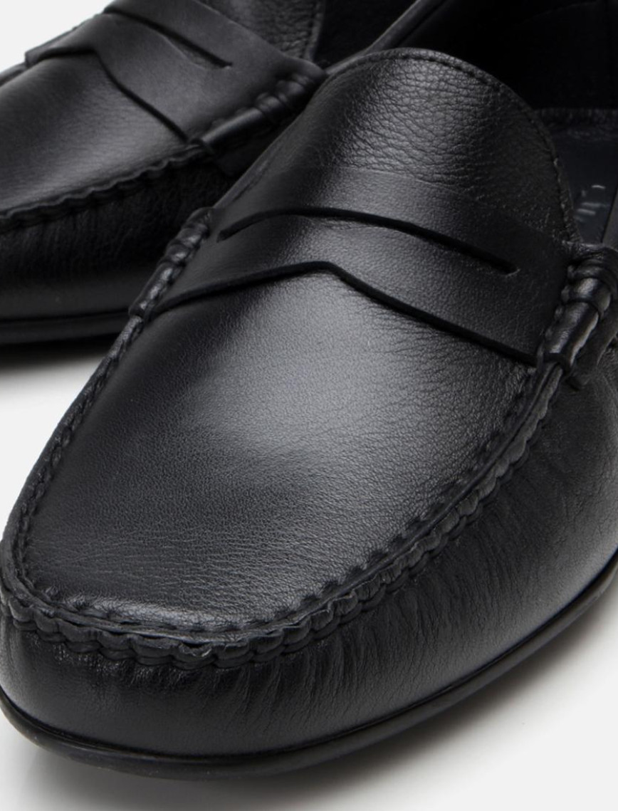 Erkek Deri Siyah Günlük Loafer Erkek Deri Siyah Günlük Loafer