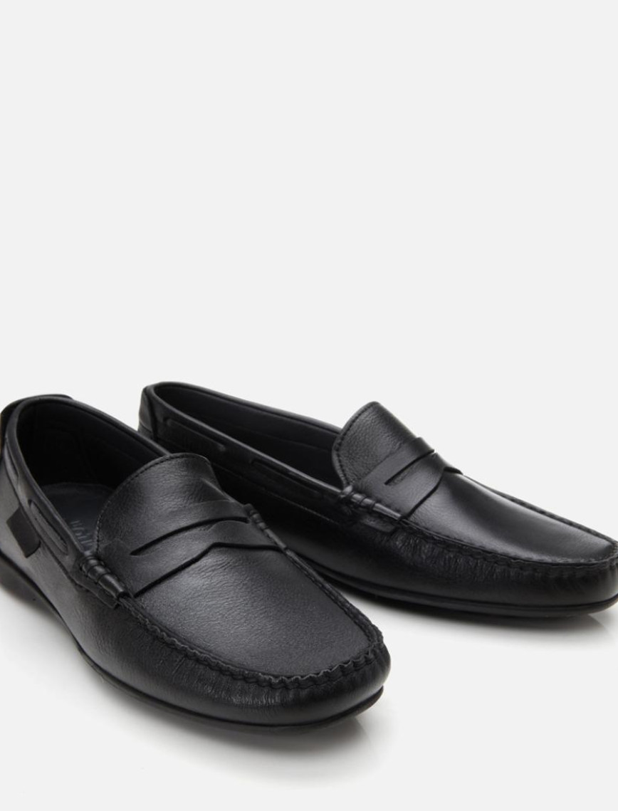 Erkek Deri Siyah Günlük Loafer Erkek Deri Siyah Günlük Loafer