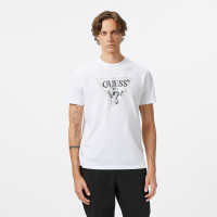 Guess Triangle Regular Fit Erkek Beyaz T-Shirt