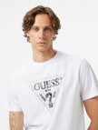 Guess Triangle Regular Fit Erkek Beyaz T-Shirt