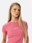 Guess Jeans Top Kadın Pembe T-Shirt Guess Jeans Top Kadın Pembe T-Shirt