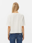 Guess Gloria Boxy Fit Kadın Beyaz T-Shirt Guess Gloria Boxy Fit Kadın Beyaz T-Shirt