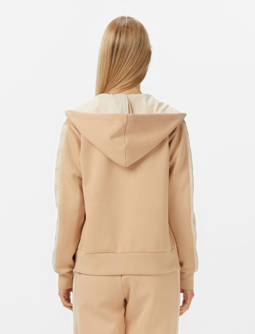 Guess New Hooded Scuba Kadın Krem Sweatshirt Guess New Hooded Scuba Kadın Krem Sweatshirt