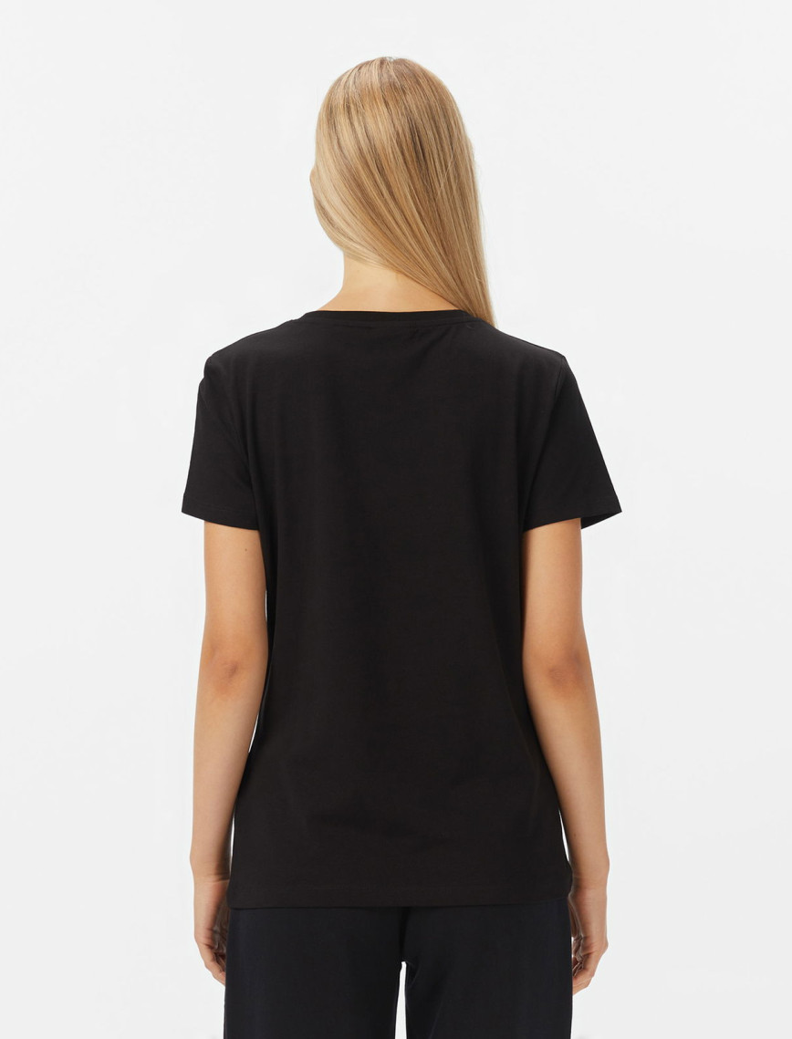 Guess Marina Slim Fit Kadın Siyah T-Shirt