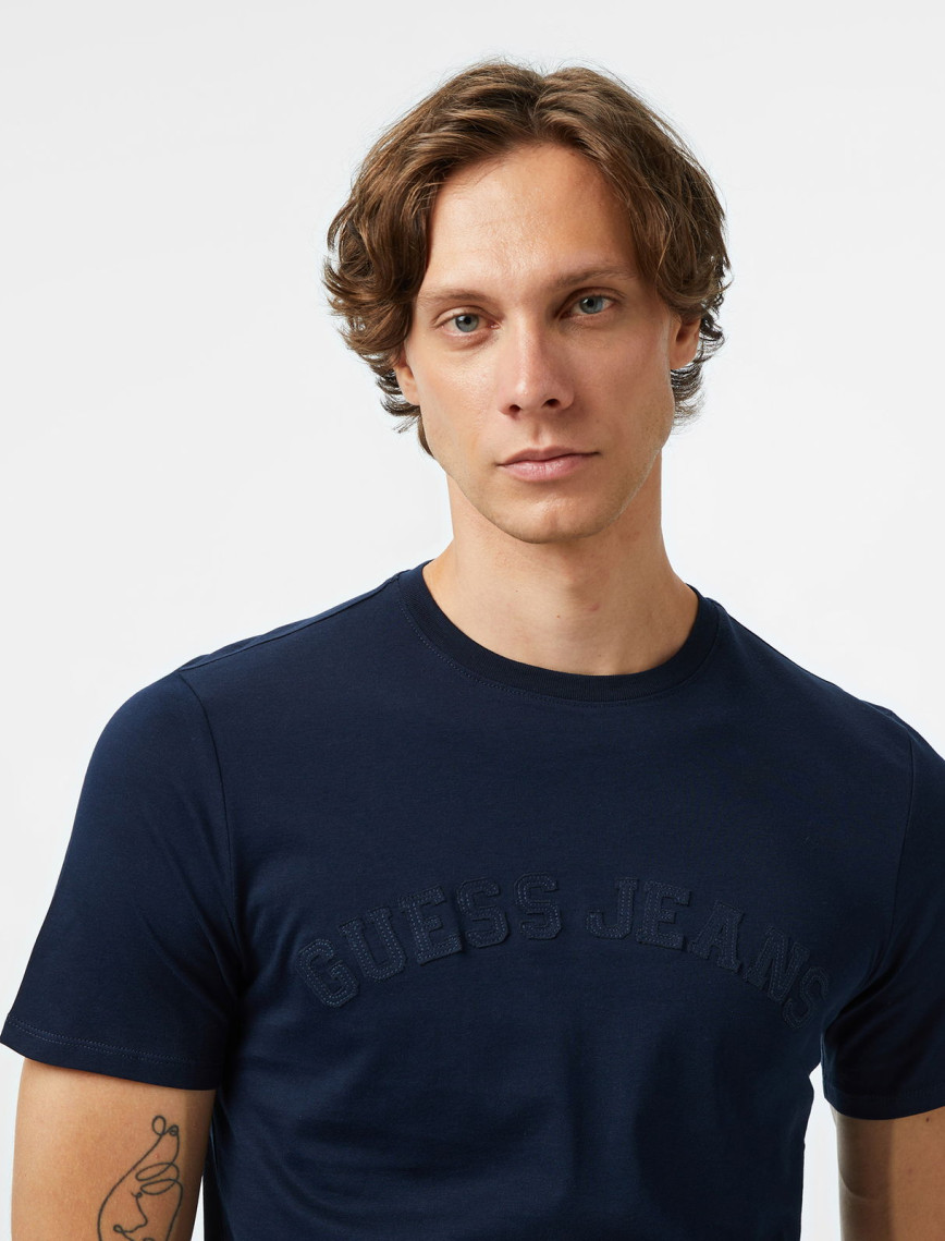 Guess Jeans Slim Fit Erkek Lacivert T-Shirt Guess Jeans Slim Fit Erkek Lacivert T-Shirt