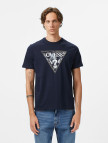 Guess Triangle Regular Fit Erkek Beyaz T-Shirt