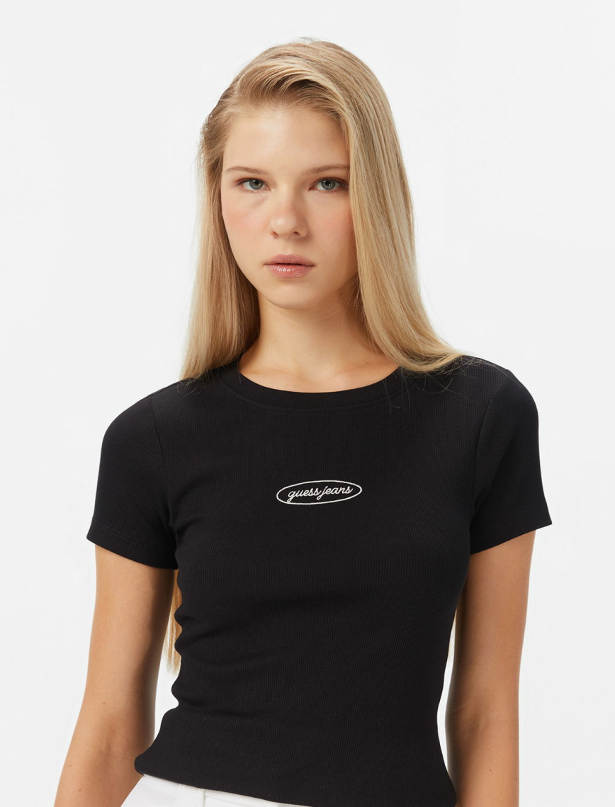 Guess Jeans Top Kadın Siyah T-Shirt Guess Jeans Top Kadın Siyah T-Shirt