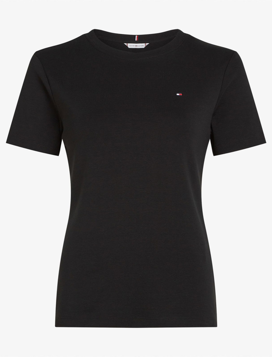 Tommy Hilfiger Slim Cody Kadın Siyah T-Shirt Tommy Hilfiger Slim Cody Kadın Siyah T-Shirt