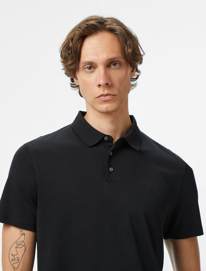 Calvin Klein Supima Erkek Siyah Polo Calvin Klein Supima Erkek Siyah Polo