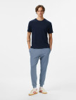 Calvin Klein Supima Chest Crewneck Erkek Mavi T-Shirt