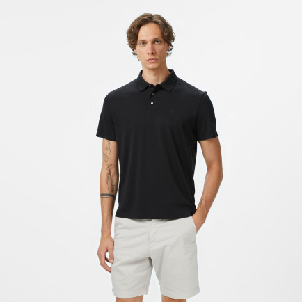 Calvin Klein Supima Erkek Siyah Polo Calvin Klein Supima Erkek Siyah Polo