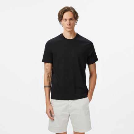 Calvin Klein Supima Chest Crewneck Erkek Siyah T-Shirt