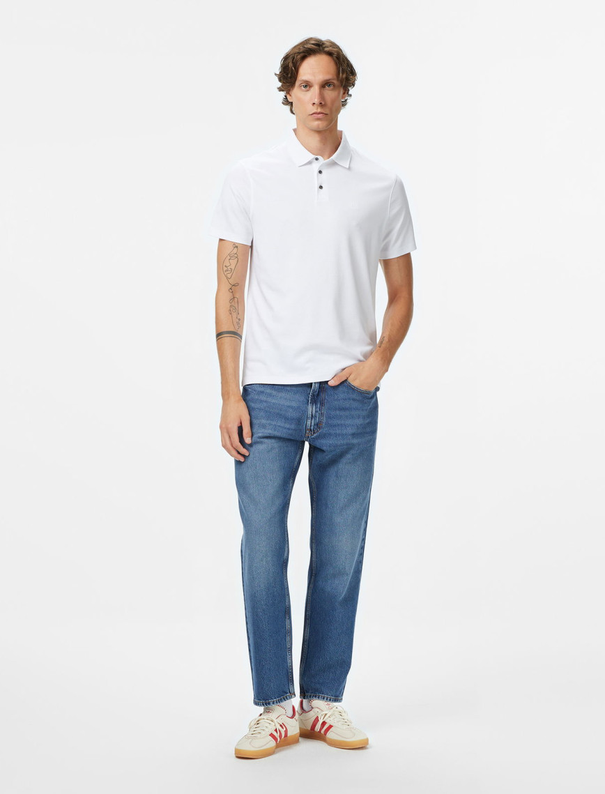 Calvin Klein Supima Erkek Beyaz Polo Calvin Klein Supima Erkek Beyaz Polo