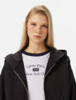 Calvin Klein French Terry Badge Logo Kadın Siyah Sweatshirt Calvin Klein French Terry Badge Logo Kadın Siyah Sweatshirt