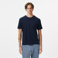Calvin Klein Supima Chest Crewneck Erkek Mavi T-Shirt