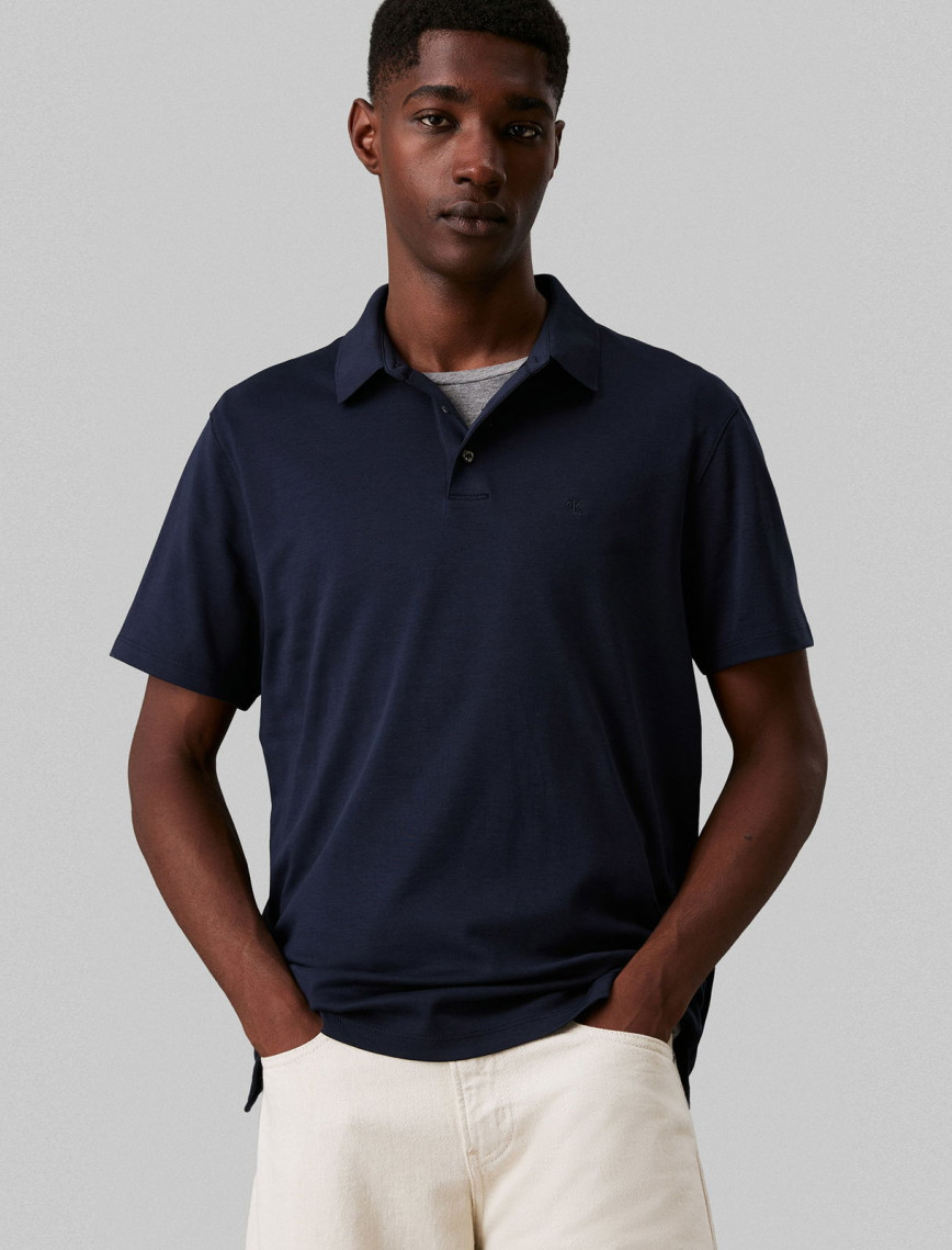 Calvin Klein Supima Erkek Mavi Polo Calvin Klein Supima Erkek Mavi Polo