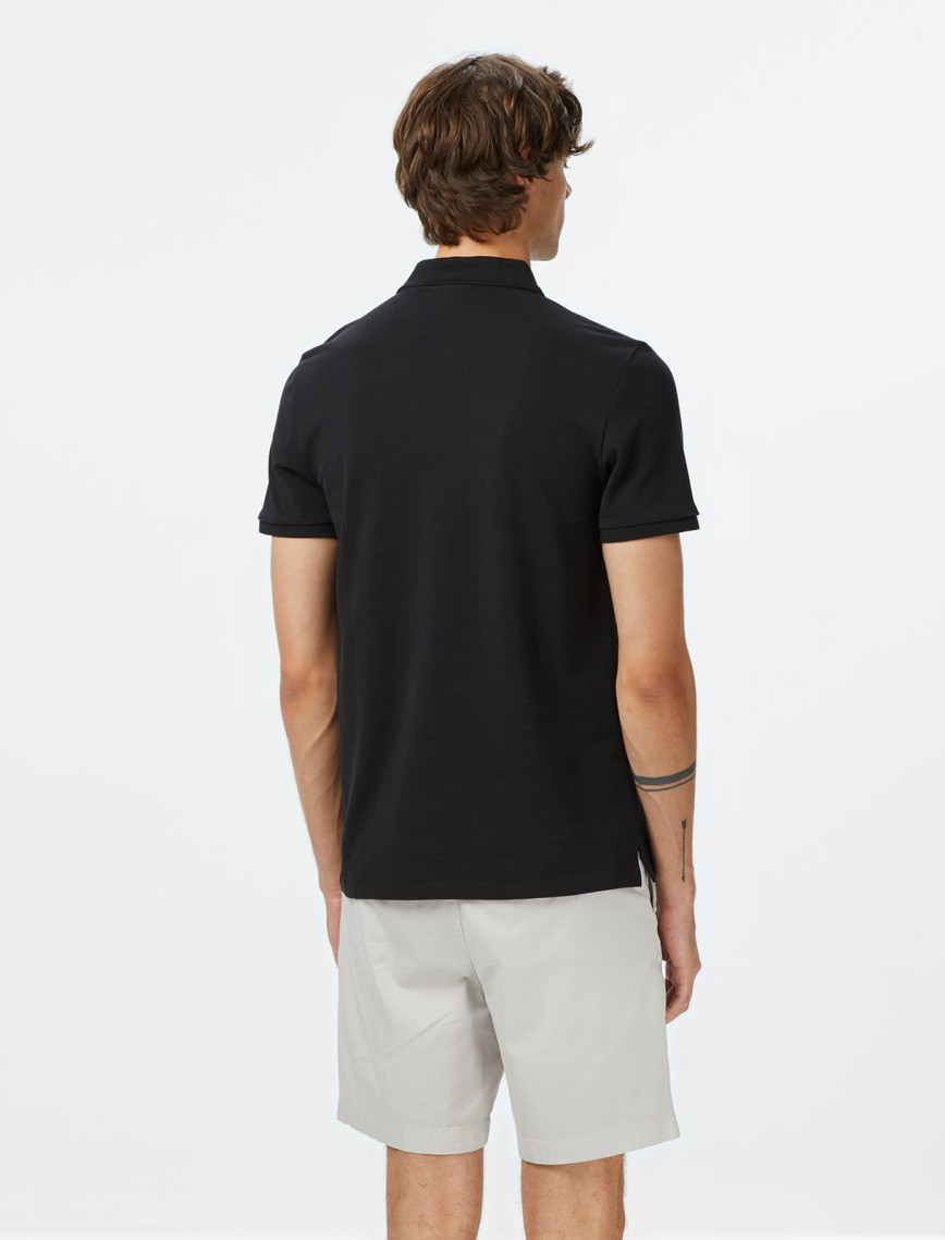 Calvin Klein Casual Pique Classic Erkek Siyah Polo