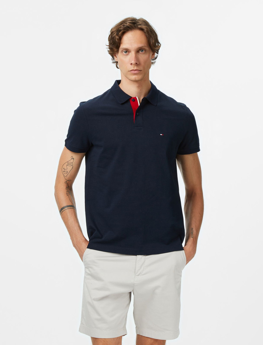 Tommy Hilfiger Contrast Collar Erkek Kırmızı Polo Tommy Hilfiger Contrast Collar Erkek Kırmızı Polo