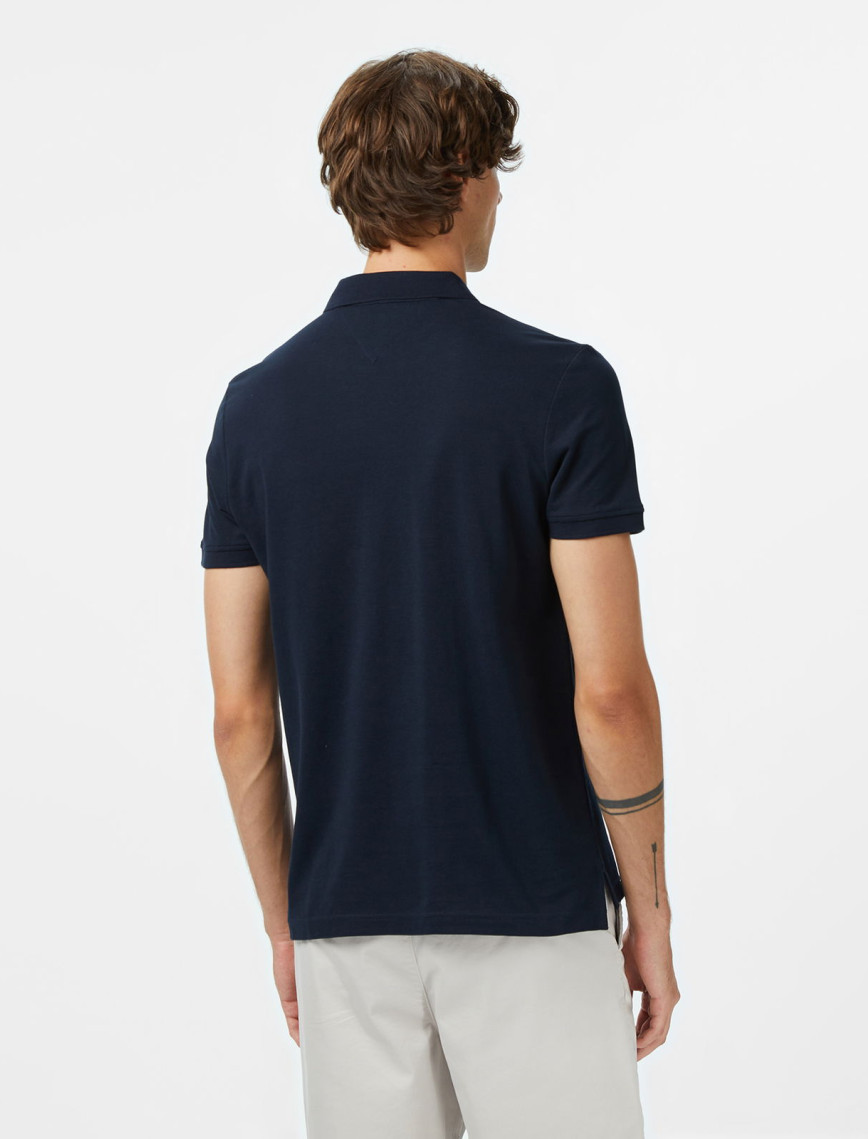 Tommy Hilfiger Contrast Collar Erkek Mavi Polo Tommy Hilfiger Contrast Collar Erkek Mavi Polo
