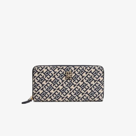 Tommy Hilfiger Jacquard Med Kadın Mavi Cüzdan Tommy Hilfiger Jacquard Med Kadın Mavi Cüzdan