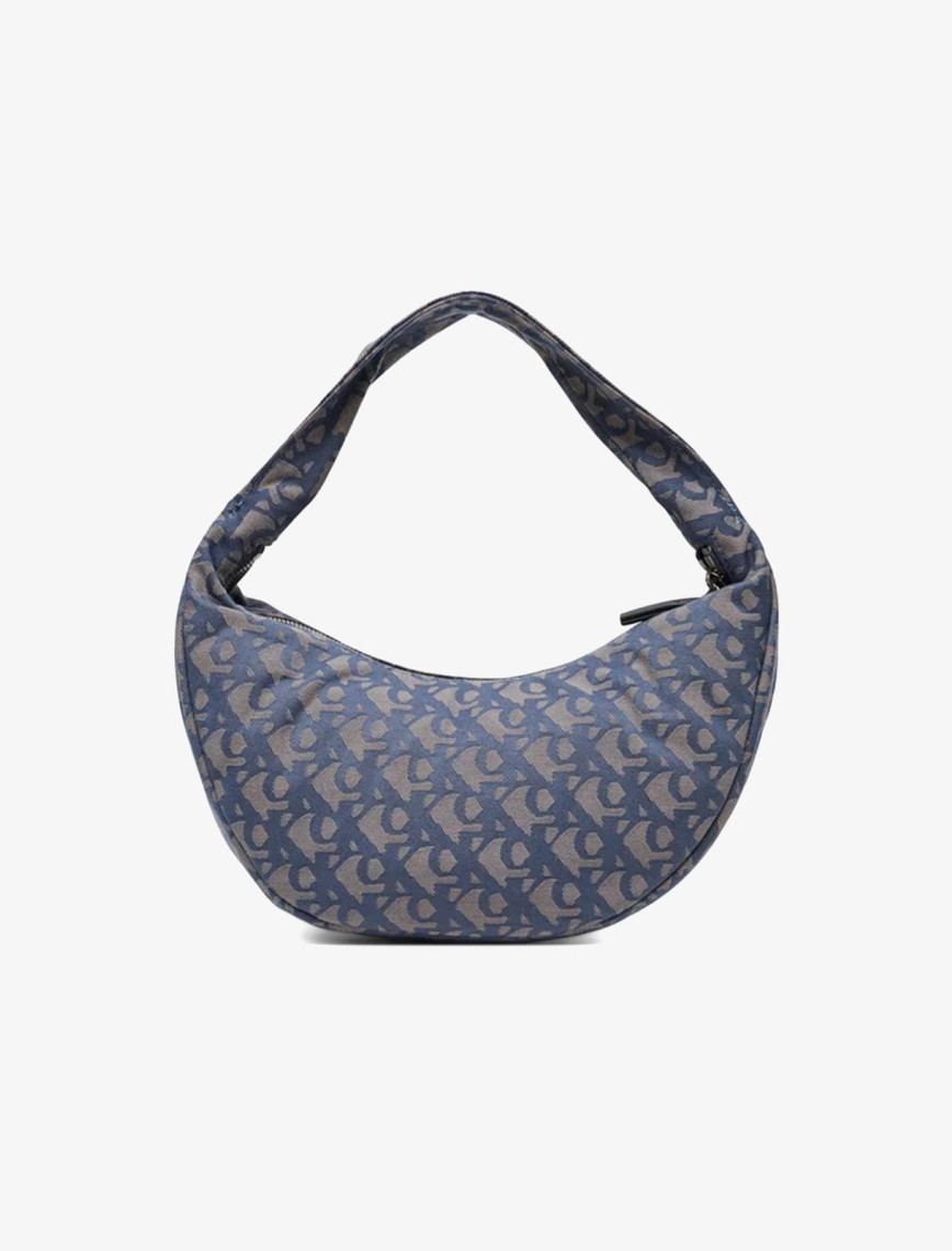 Calvin Klein Monogram Pinched Medium Kadın Mavi El Çantası Calvin Klein Monogram Pinched Medium Kadın Mavi El Çantası