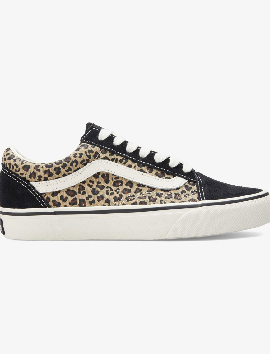 Vans Old Skool Kadın Siyah/Leopar Sneaker Vans Old Skool Kadın Siyah/Leopar Sneaker