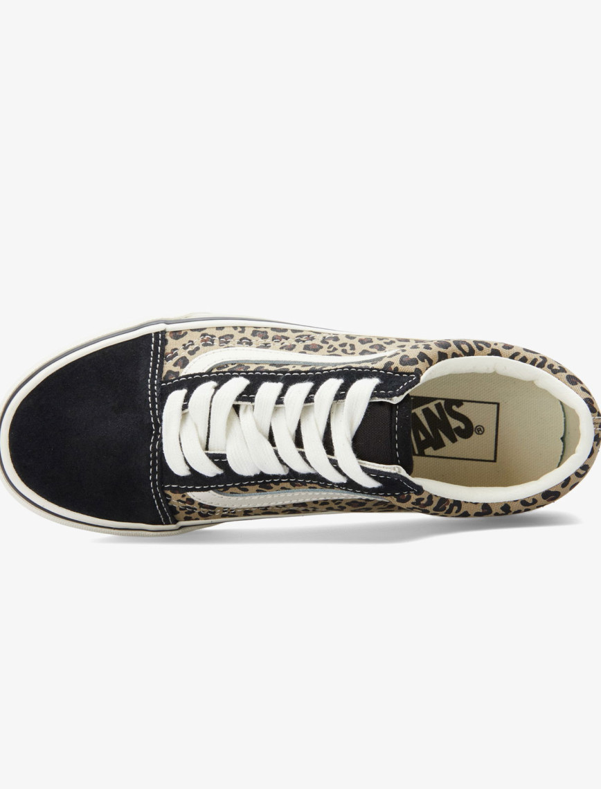 Vans Old Skool Kadın Siyah/Leopar Sneaker Vans Old Skool Kadın Siyah/Leopar Sneaker