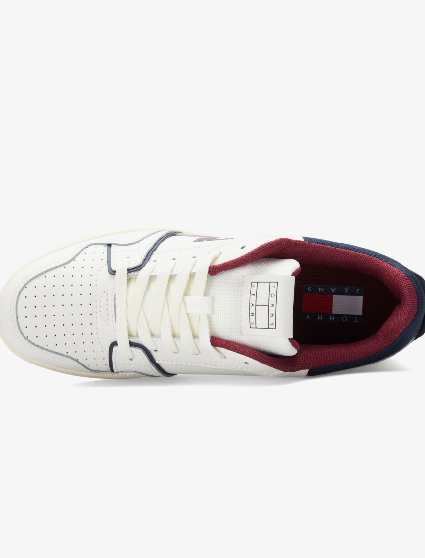 Tommy Hilfiger Fine Cleat Retro Basketball Erkek Beyaz Spor Ayakkabı Tommy Hilfiger Fine Cleat Retro Basketball Erkek Beyaz Spor Ayakkabı