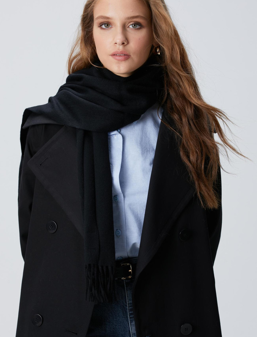 Network Kadın Siyah Kaşmir Atkı Network Kadın Siyah Kaşmir Atkı