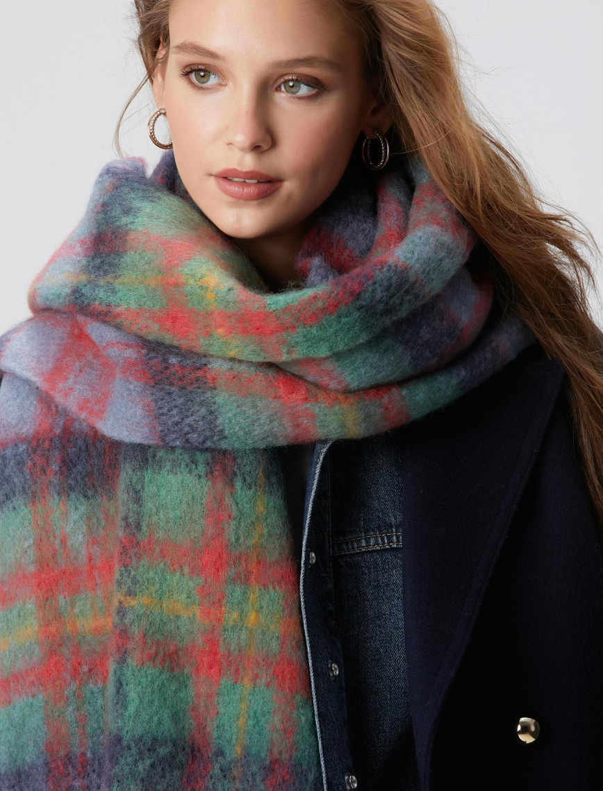 Network Kadın Yeşil Yün Karışımlı Atkı Network Kadın Yeşil Yün Karışımlı Atkı