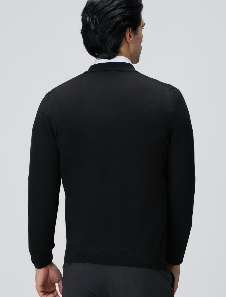 Network Erkek Siyah Yün Karışımlı Triko Kazak Network Erkek Siyah Yün Karışımlı Triko Kazak