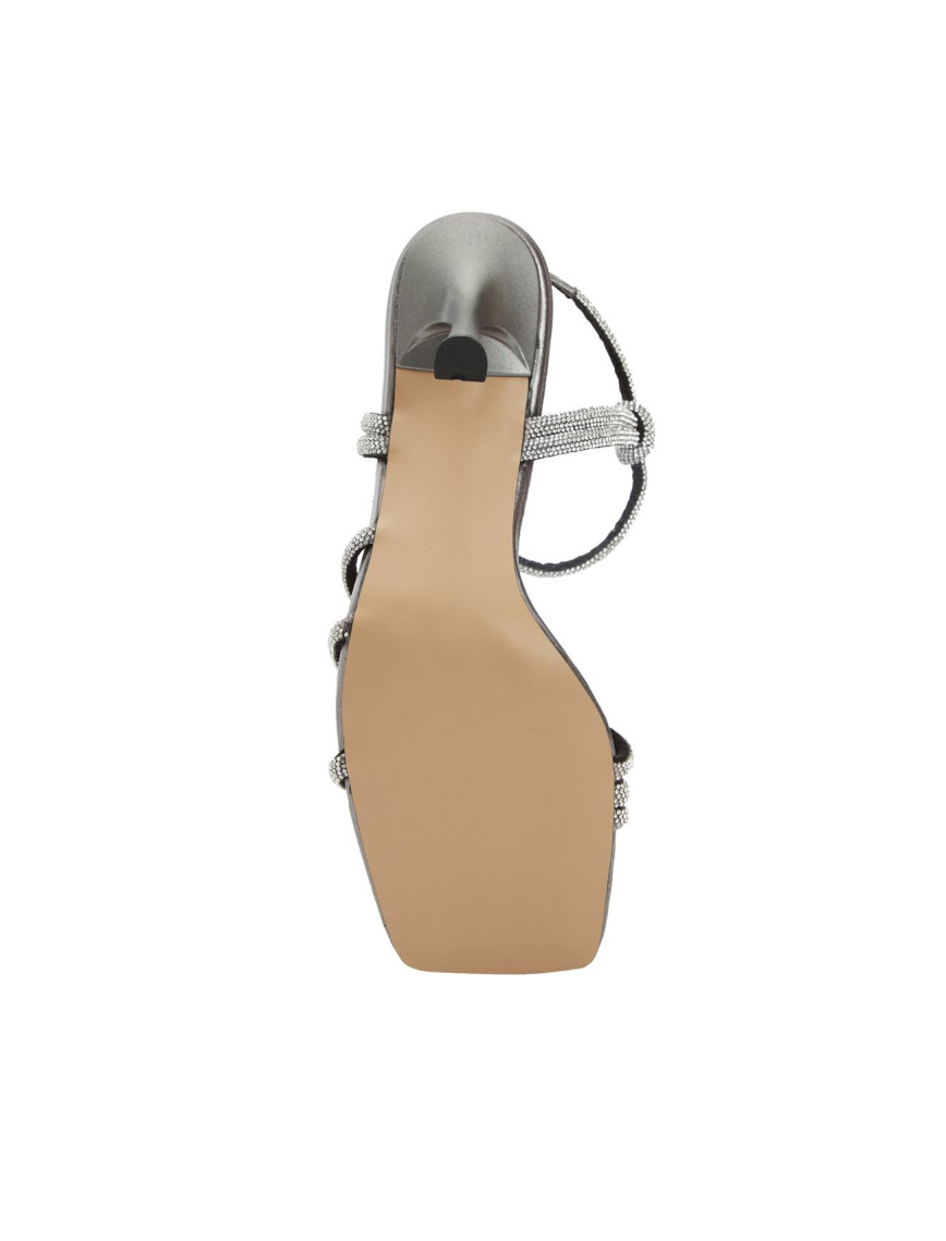 Network Kadın Platin Taşlı Suni Deri Sandalet Network Kadın Platin Taşlı Suni Deri Sandalet