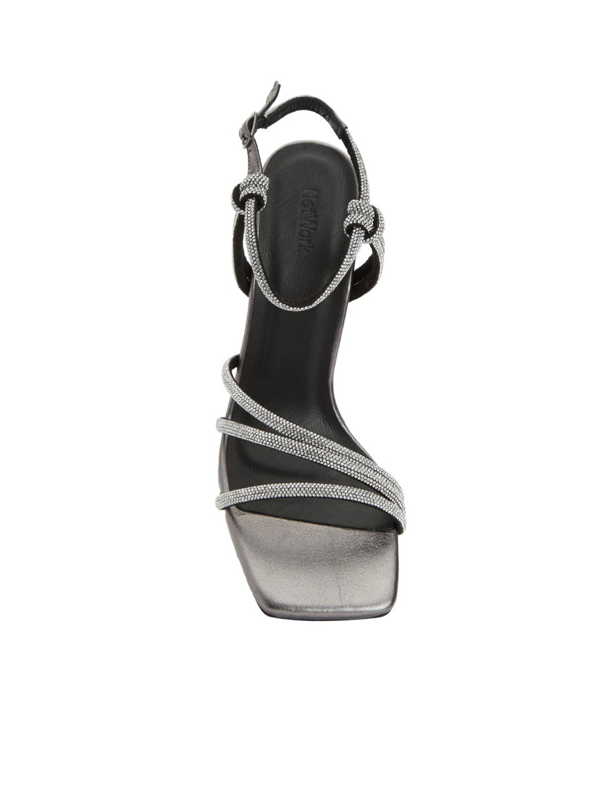 Network Kadın Platin Taşlı Suni Deri Sandalet Network Kadın Platin Taşlı Suni Deri Sandalet