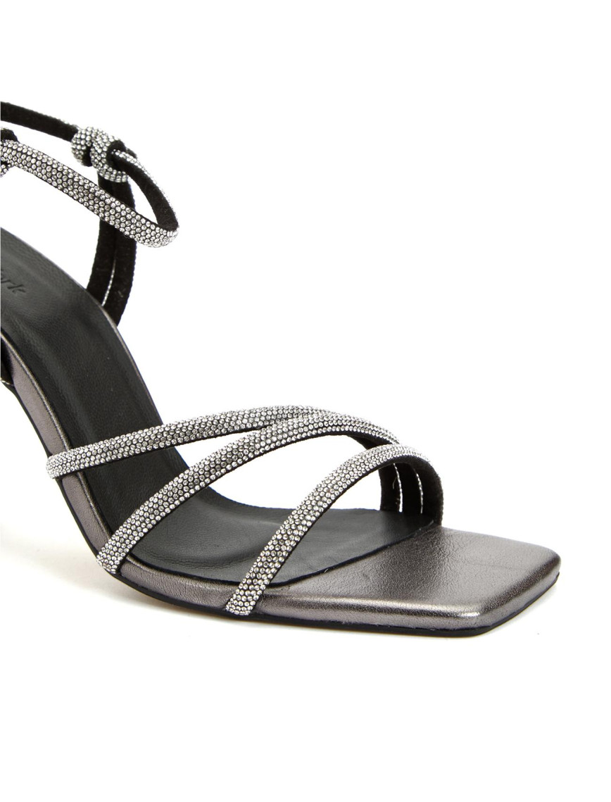 Network Kadın Platin Taşlı Suni Deri Sandalet Network Kadın Platin Taşlı Suni Deri Sandalet