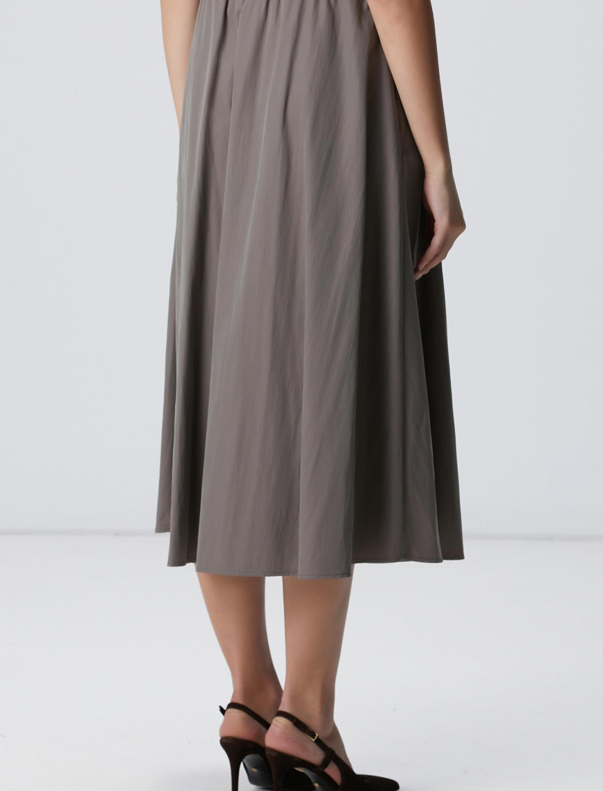 Network Kadın Açık Haki Midi Etek Network Kadın Açık Haki Midi Etek