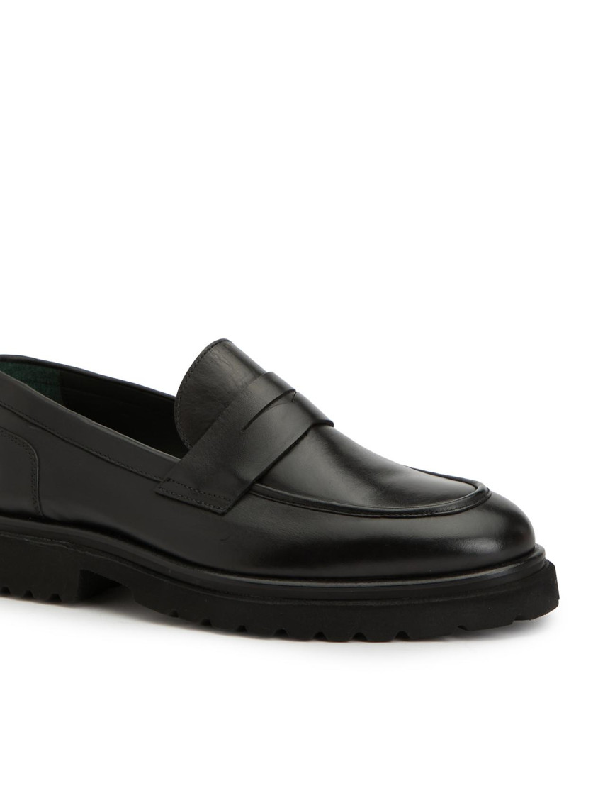 George Hogg Erkek Siyah Deri Loafer George Hogg Erkek Siyah Deri Loafer