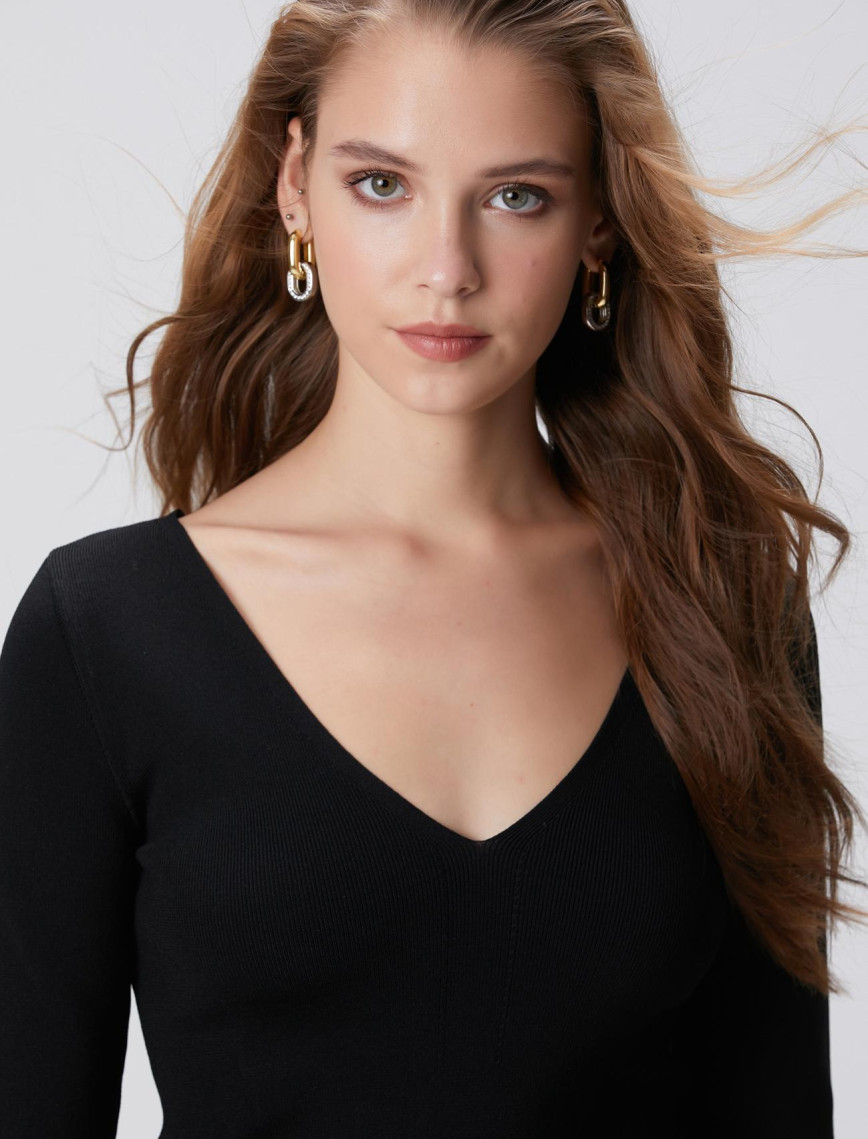 Network Kadın Siyah Kazak Network Kadın Siyah Kazak