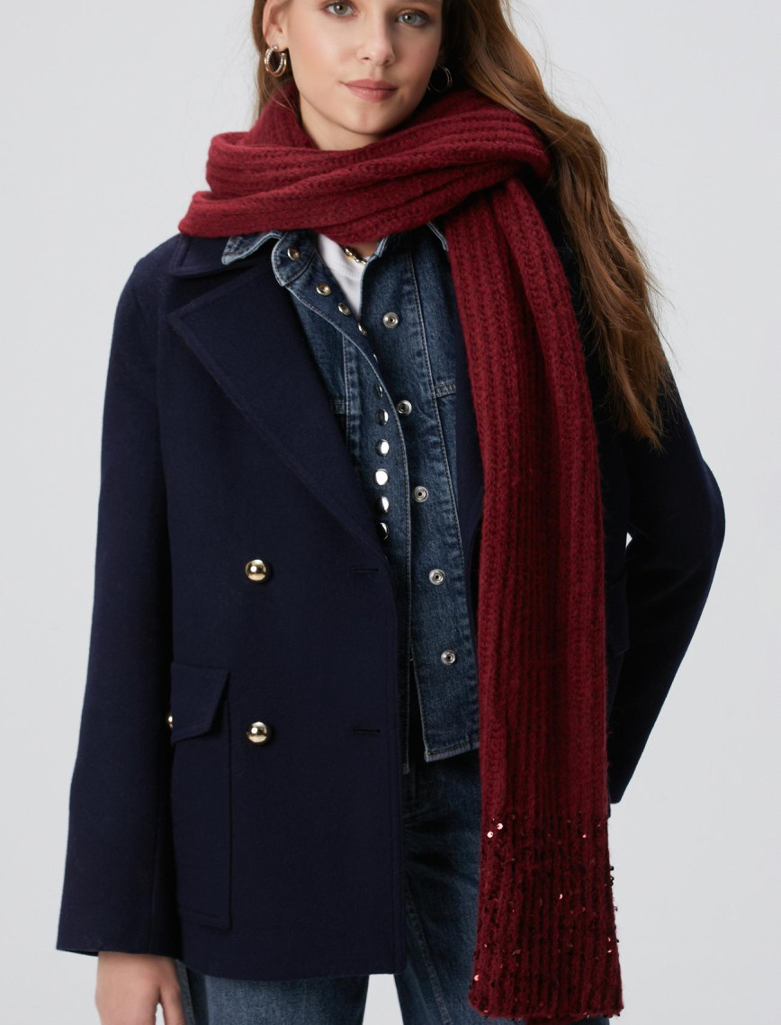 Network Kadın Bordo Atkı Network Kadın Bordo Atkı