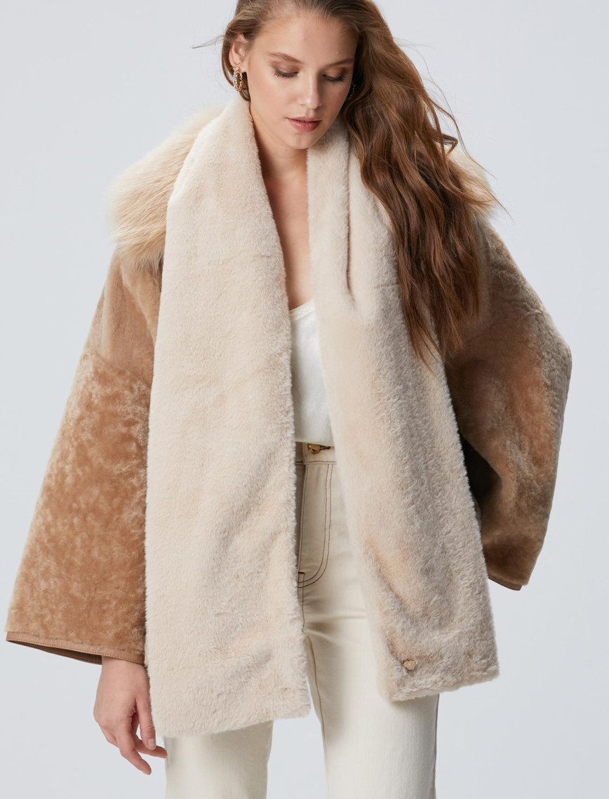 Network Kadın Bej Peluş Atkı Network Kadın Bej Peluş Atkı