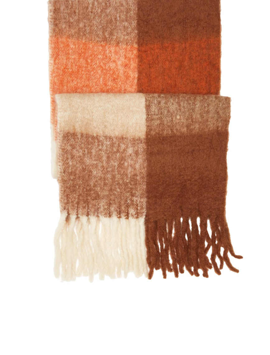 Network Kadın Ekru Yün Karışımlı Atkı